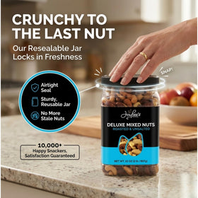 No peanuts label highlights allergen-aware nut mix.