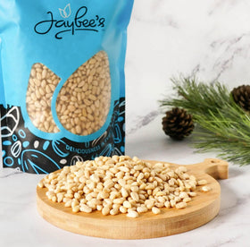Jaybee's pesto-ready pine nuts ideal for homemade sauces.