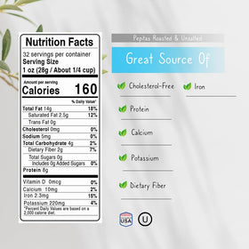 Jaybee's pumpkin seeds quick snack during workouts or study sessions.