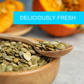 Jaybee's pepitas topping yogurt bowl with protein-rich goodness.