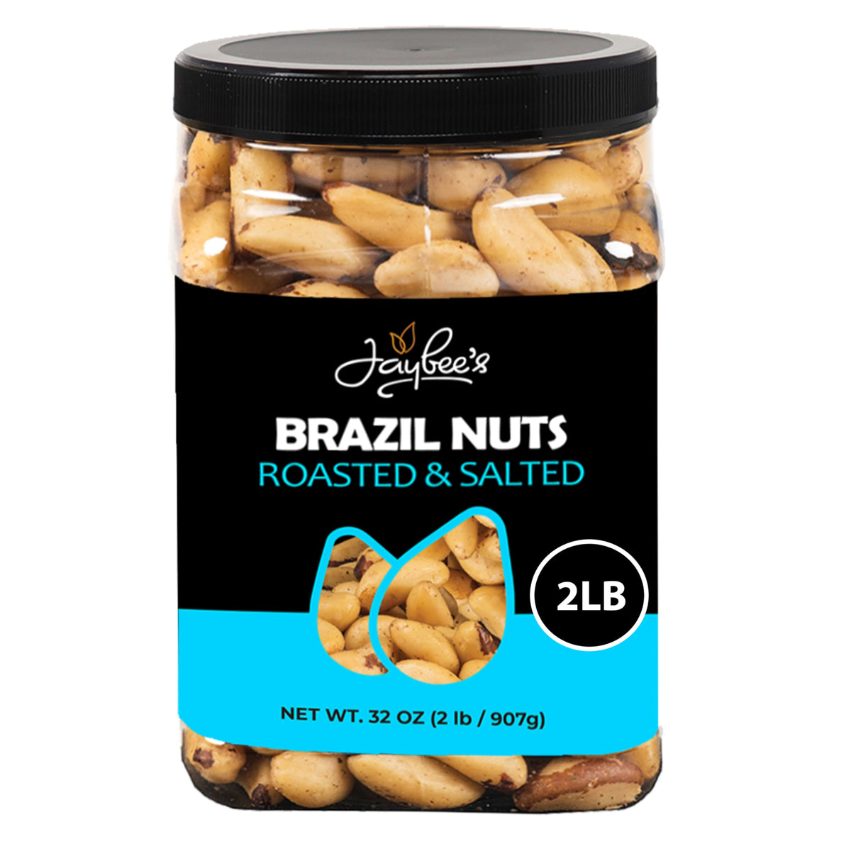 Jaybee's roasted salted Brazil nuts in a reusable jar for fresh daily snacking