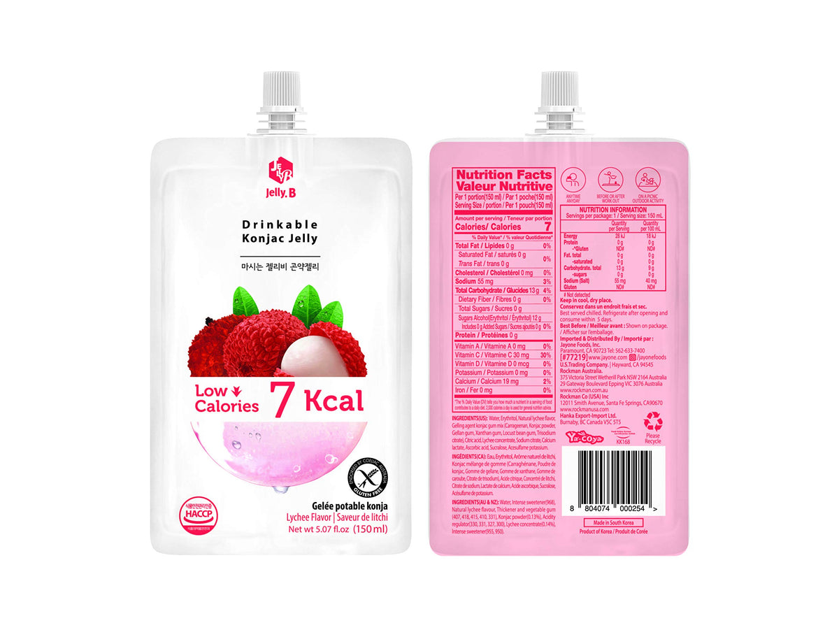 Jayone Jelly B konjac lychee refrigerated for best texture and flavor.
