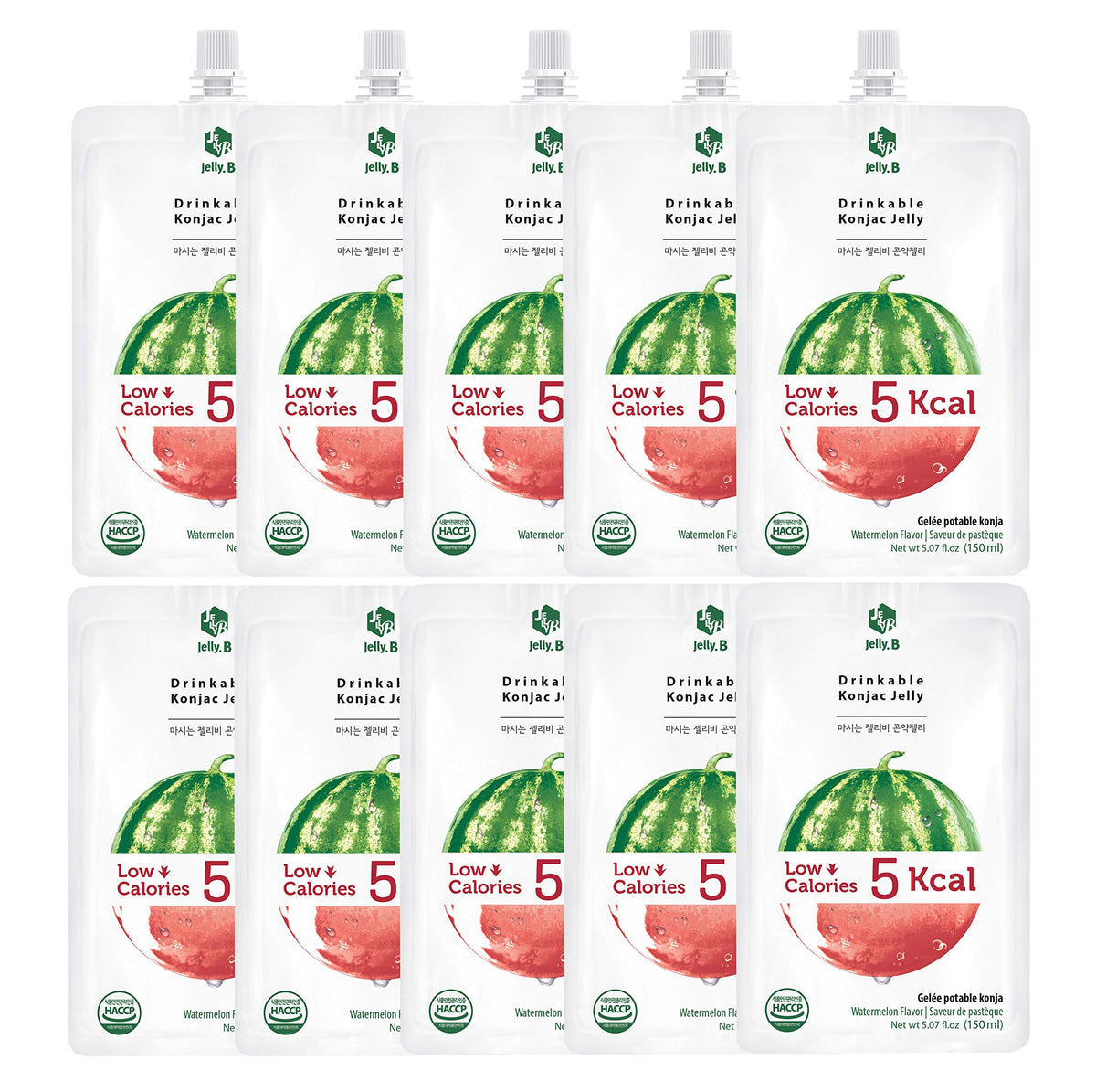 Jayone Jelly.B Watermelon packaging for on-the-go convenience.