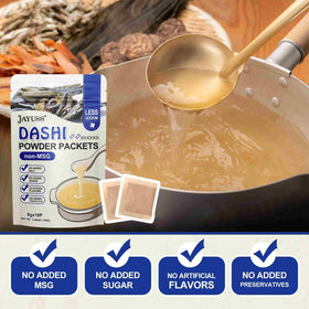 Boiling water with Jayuss Dashi creates fragrant broth ideal for soups