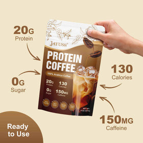 Jayuss Protein Coffee Powder scoop, measures a serving for consistency.