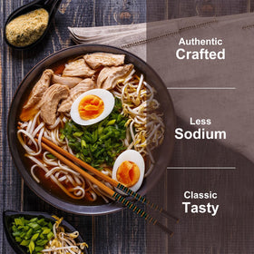 Jayuss ramen seasoning served in a bowl illustrates a comforting, ready-to-enjoy meal.
