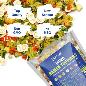 Jayuss umami seafood flakes, delivering depth to miso soup and noodle bowls.