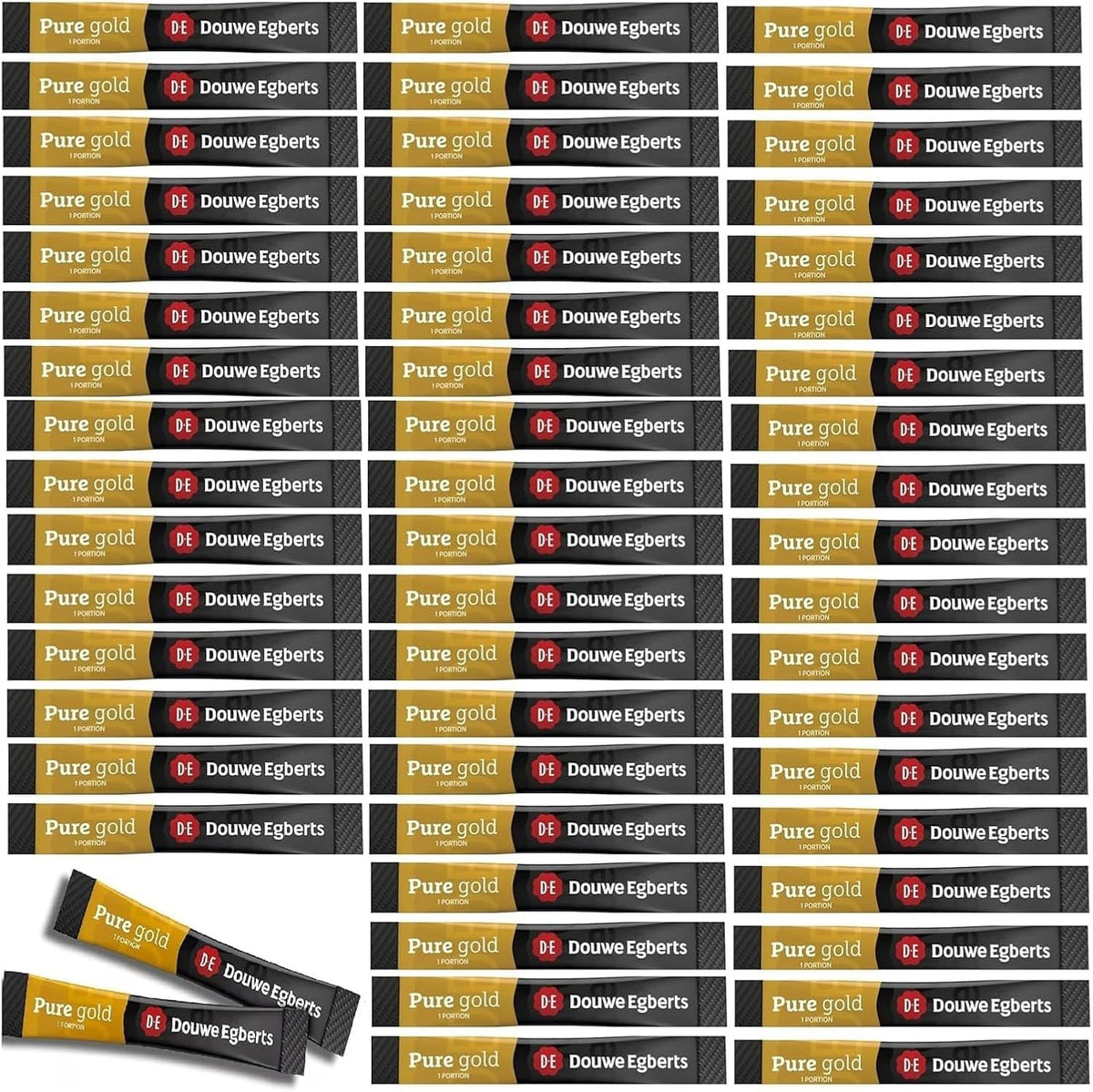Douwe Egberts Pure Gold instant coffee sticks pack for easy, mess-free office coffee.