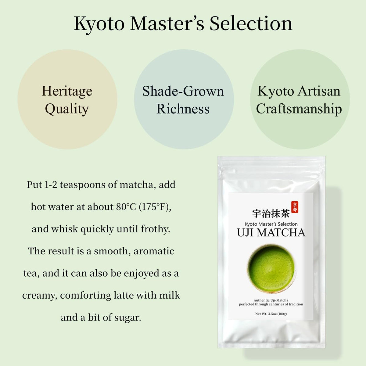 JEAU CHAU Uji Matcha whisked into a silky hot latte