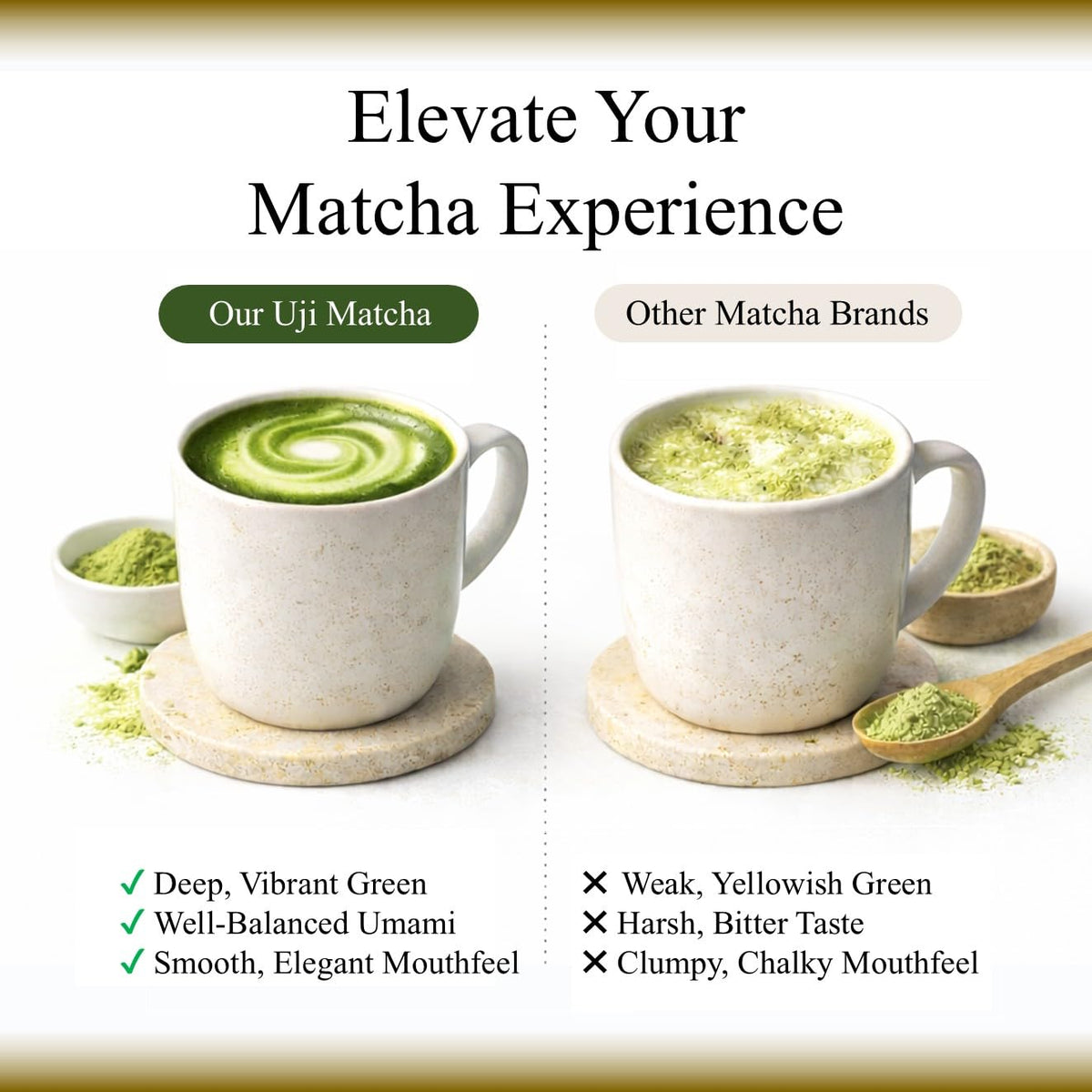 JEAU CHAU Uji Matcha sealed bag demonstrates freshness retention