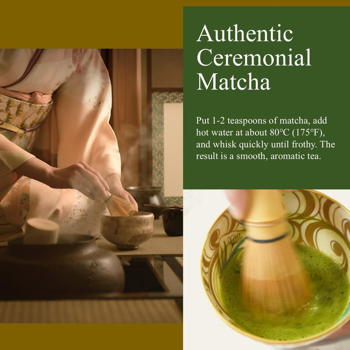 JEAU CHAU Uji Matcha stored in a cool dark place preserves color