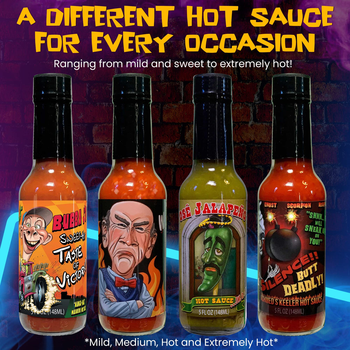 Jeff Dunham Achmed's Keeler Hot Sauce on eggs for quick heat.