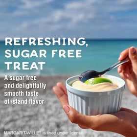 JEL SERT Margaritaville pudding parfait in a jar with coconut lime flavor.