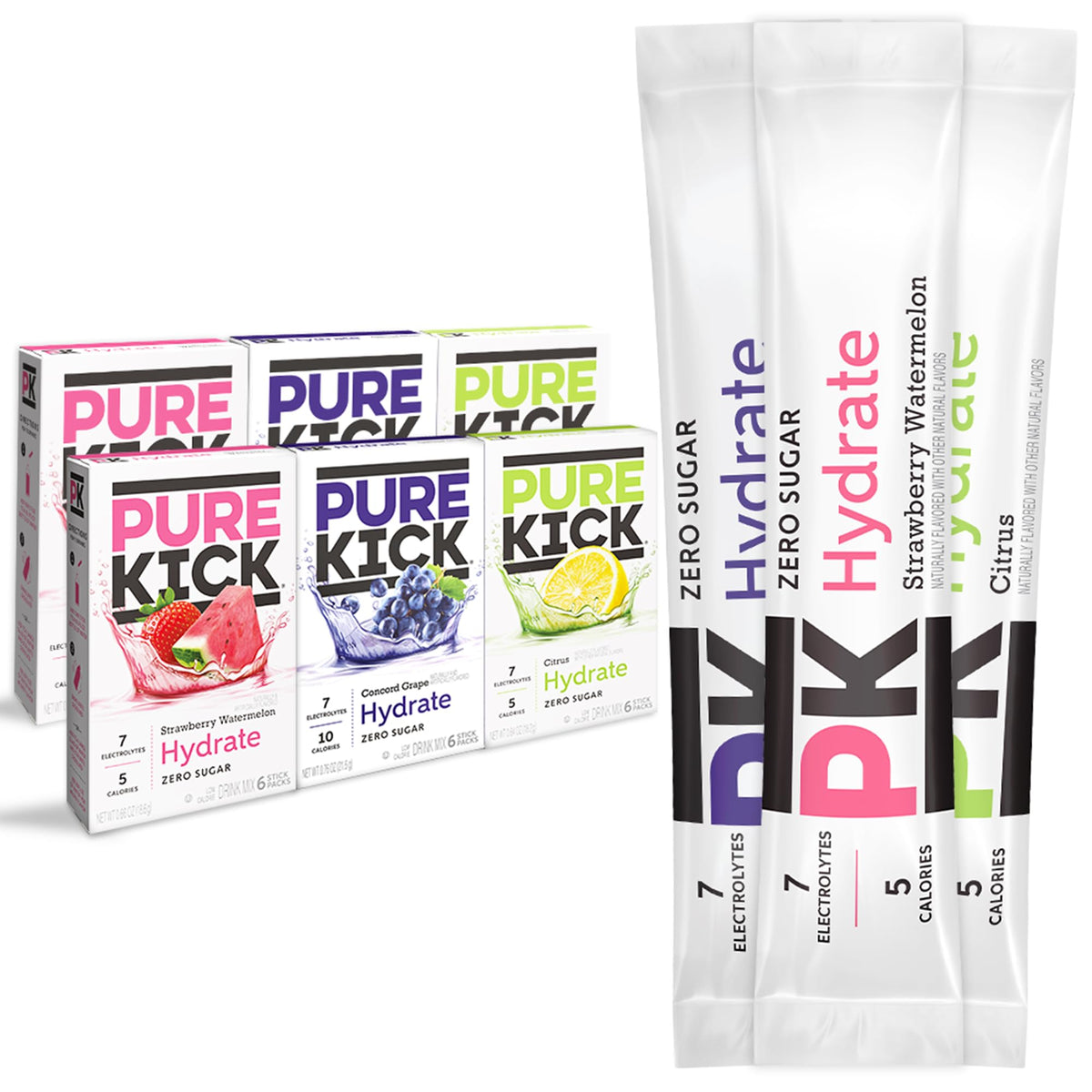 JEL SERT Pure Kick hydration single-serving packet in Citrus flavor for quick electrolytes on the go