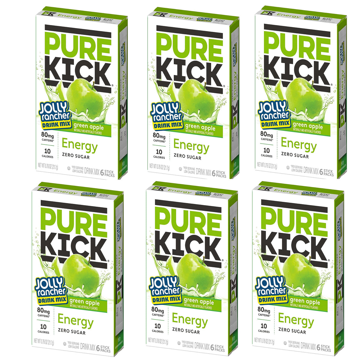JEL SERT Pure Kick green apple stick provides quick on-the-go energy.