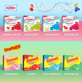 JEL SERT Starburst flavor gelatin box for bright, family-friendly desserts.