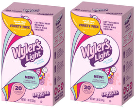 Wyler's Light TikTok Bundle pink boxes on display for quick, low-calorie refreshments.