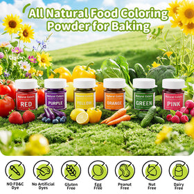 Jelife green coloring powder jar enhances buttercream with fresh, plant-based hue.