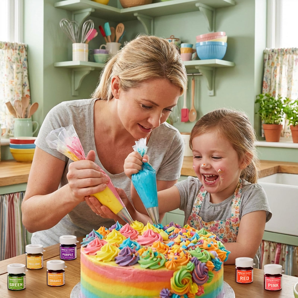 Jelife purple powder jar provides rich accents for macarons and pastries.