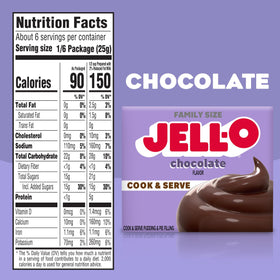 Jell-O Chocolate Pudding boxes stacked showing bulk value for gatherings