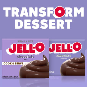 Jell-O Chocolate Pudding creamy texture in a cold set dish