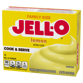 Creamy texture from the cornstarch base in Jell-O lemon pudding.