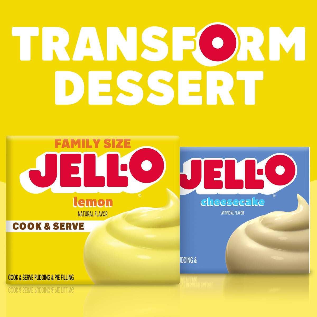 Warm Jell-O lemon pudding served fresh from the stovetop.