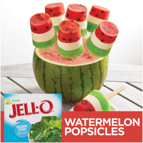 JELL-O Lime Gelatin prepared cup ready for a refreshing, easy-to-make dessert