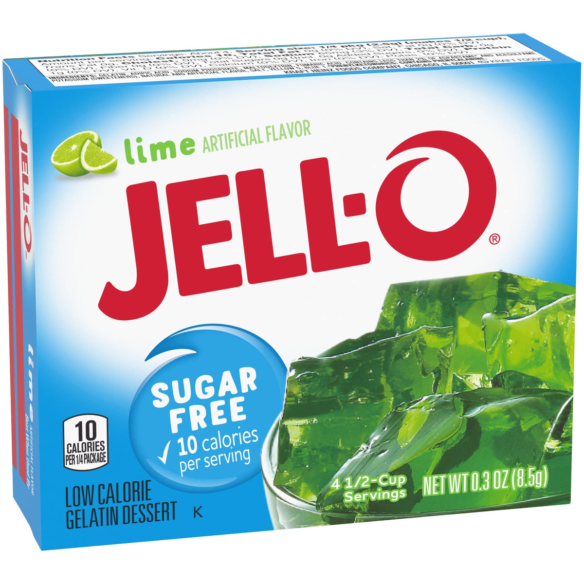 JELL-O Lime Gelatin served with whipped cream adds festive flair