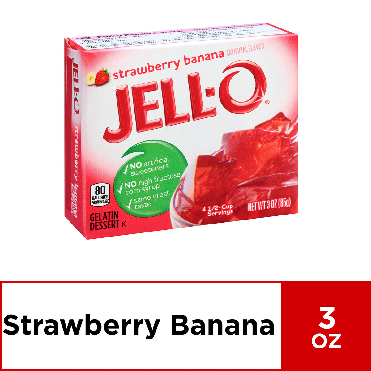 Pouring boiling water into JELL-O mix to dissolve it smoothly.