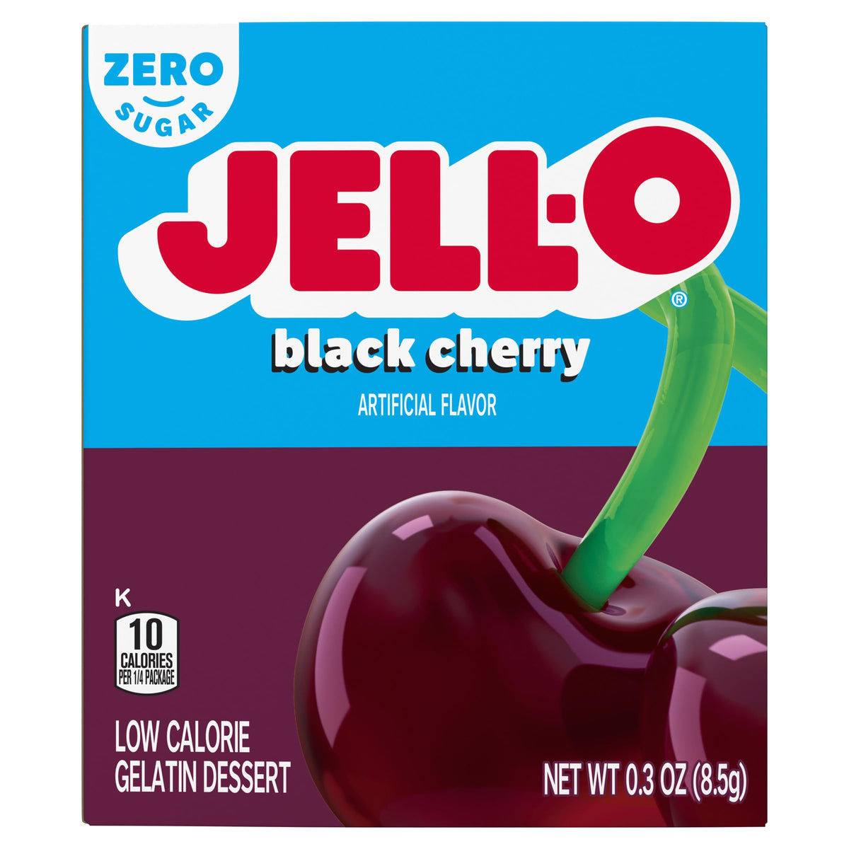 Jell-O sugar free black cherry gelatin topped with whipped cream idea.