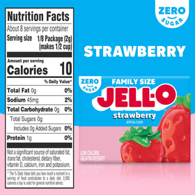 Hot water dissolves Jell-O sugar-free strawberry gelatin quickly for easy prep.