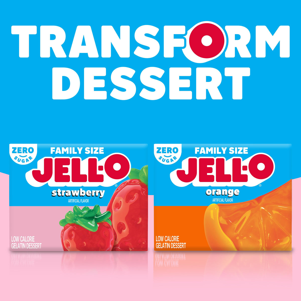 Low-calorie option with 10 calories per serving from Jell-O.