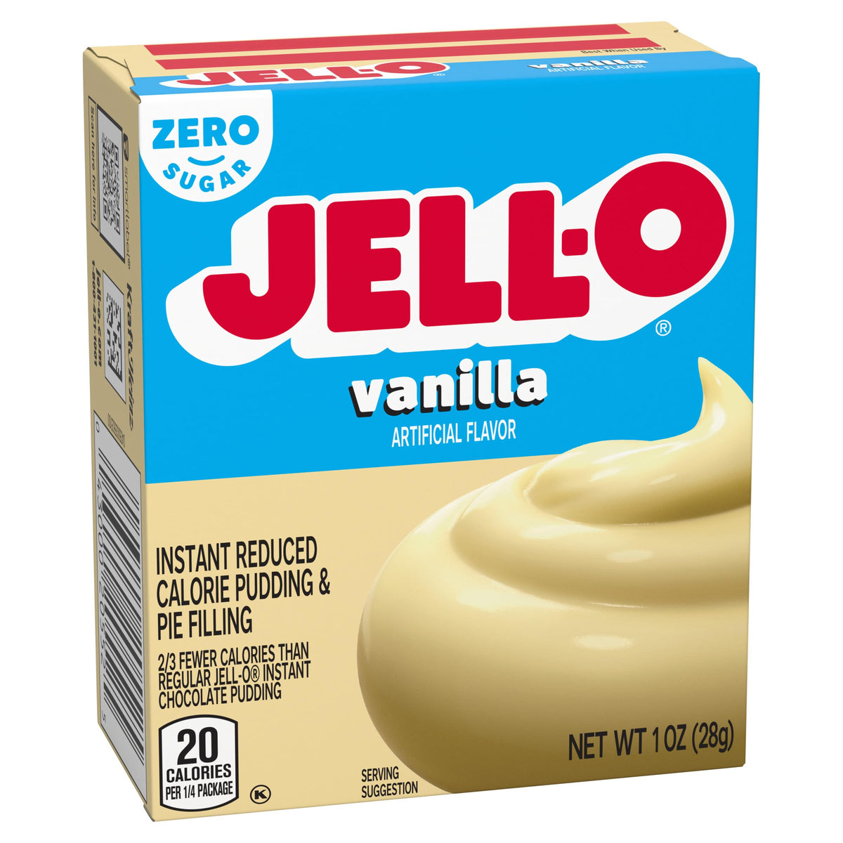 Preparing Jell-O vanilla pudding yields smooth, creamy texture.