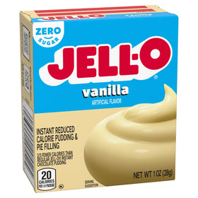 Preparing Jell-O vanilla pudding yields smooth, creamy texture.