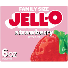 Jell-O Cherry 6oz box ideal for party-friendly treats.