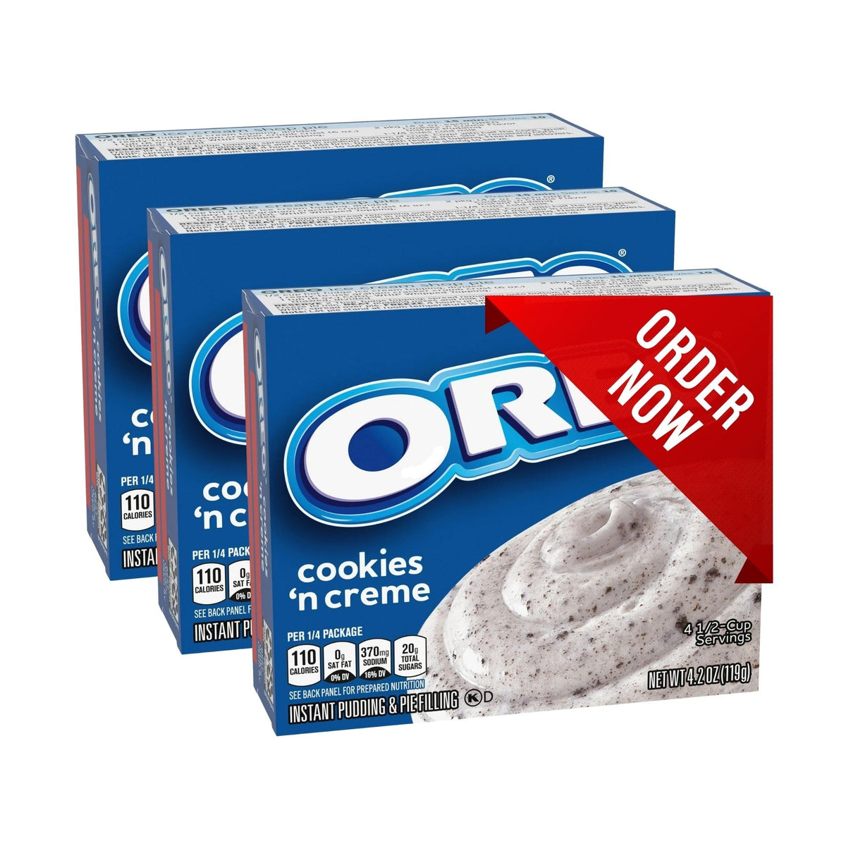 Jello Oreo Cookies Creme instant pudding mix ready in minutes for quick desserts