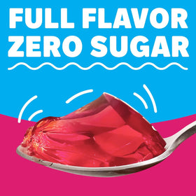 Jell-O Raspberry Zero Sugar gelatin parfait layered in glass for a colorful dessert