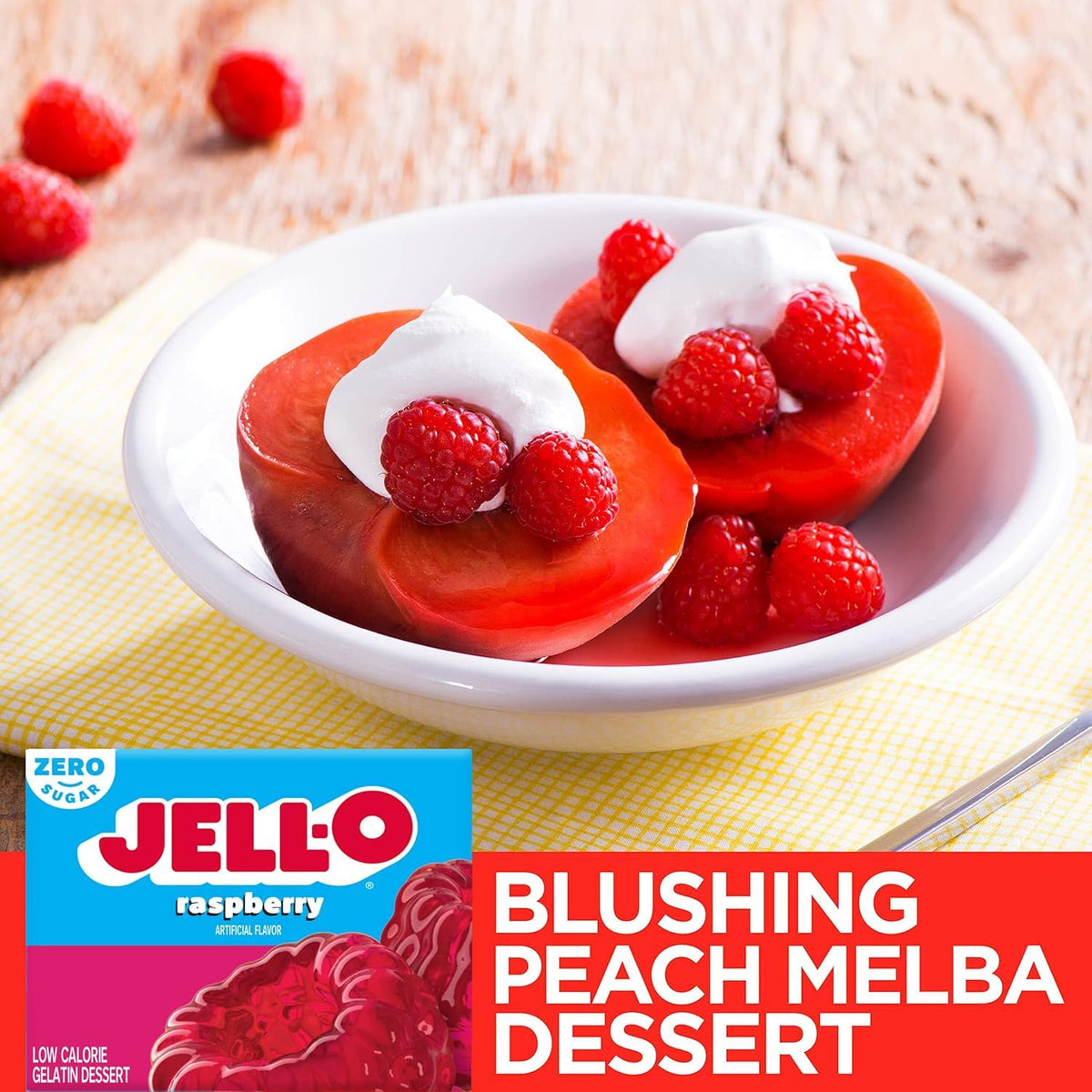 Jell-O Raspberry Zero Sugar gelatin rainbow layer cake idea with vibrant slices