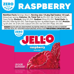 Jell-O Raspberry Zero Sugar gelatin being stirred after dissolving, a light treat