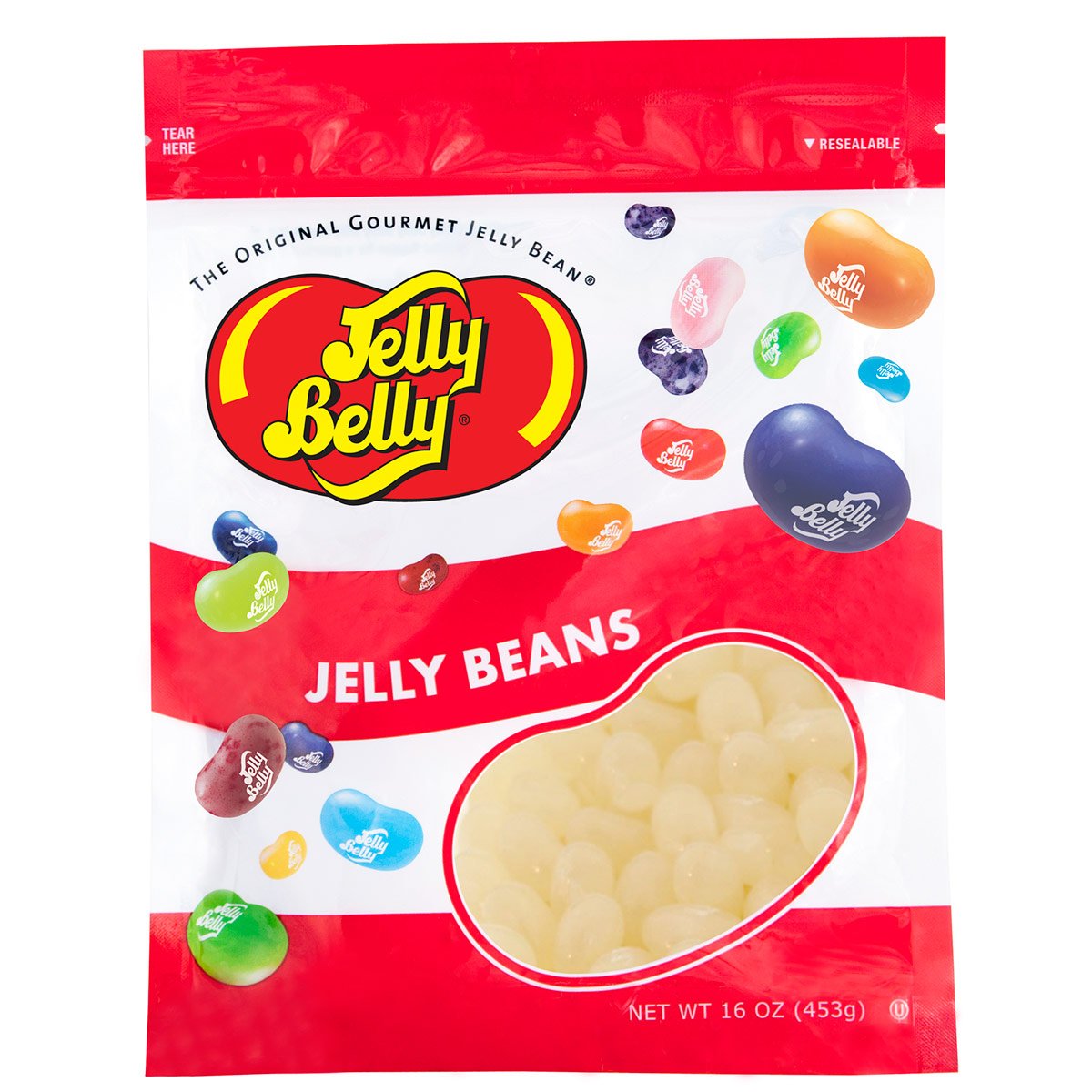 Jelly Belly A&W Cream Soda jelly beans in a 1 lb bag for freshness.