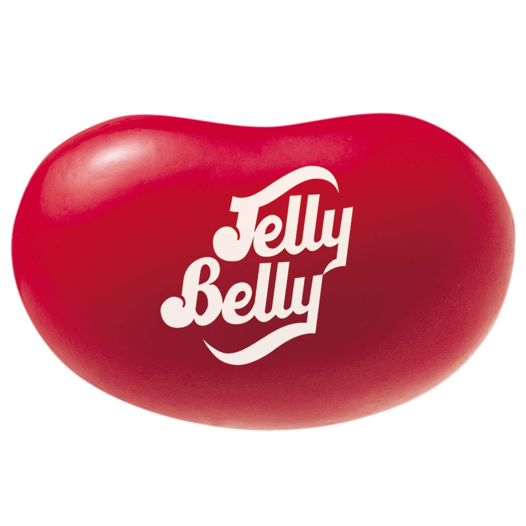 Jelly Belly Red Apple jelly beans in a bag with real apple juice flavor.