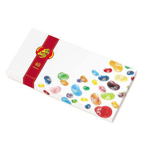 Jelly Belly Beananza 40-flavor box front view, ideal for gifting and sharing.