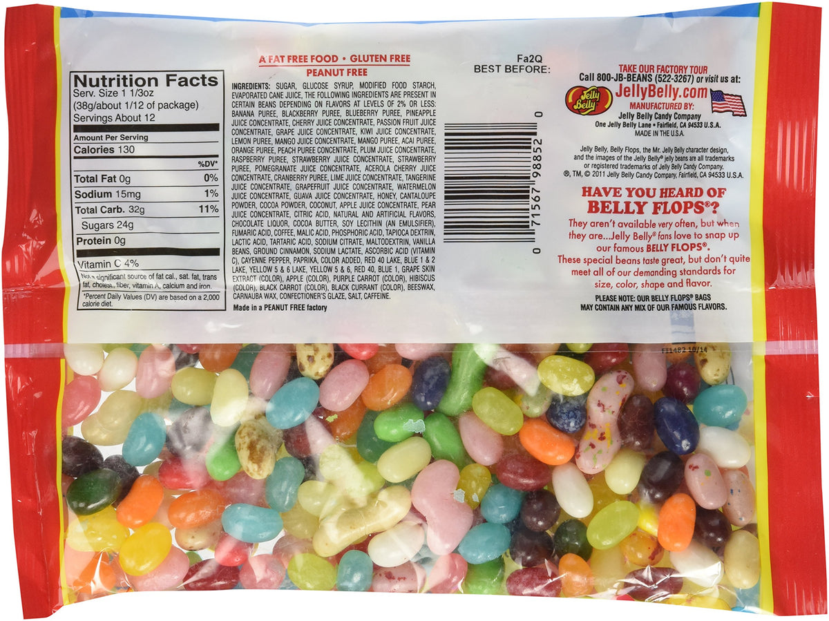 Jelly Belly Belly Flops with assorted flavors, ideal for sharing during movie nights.