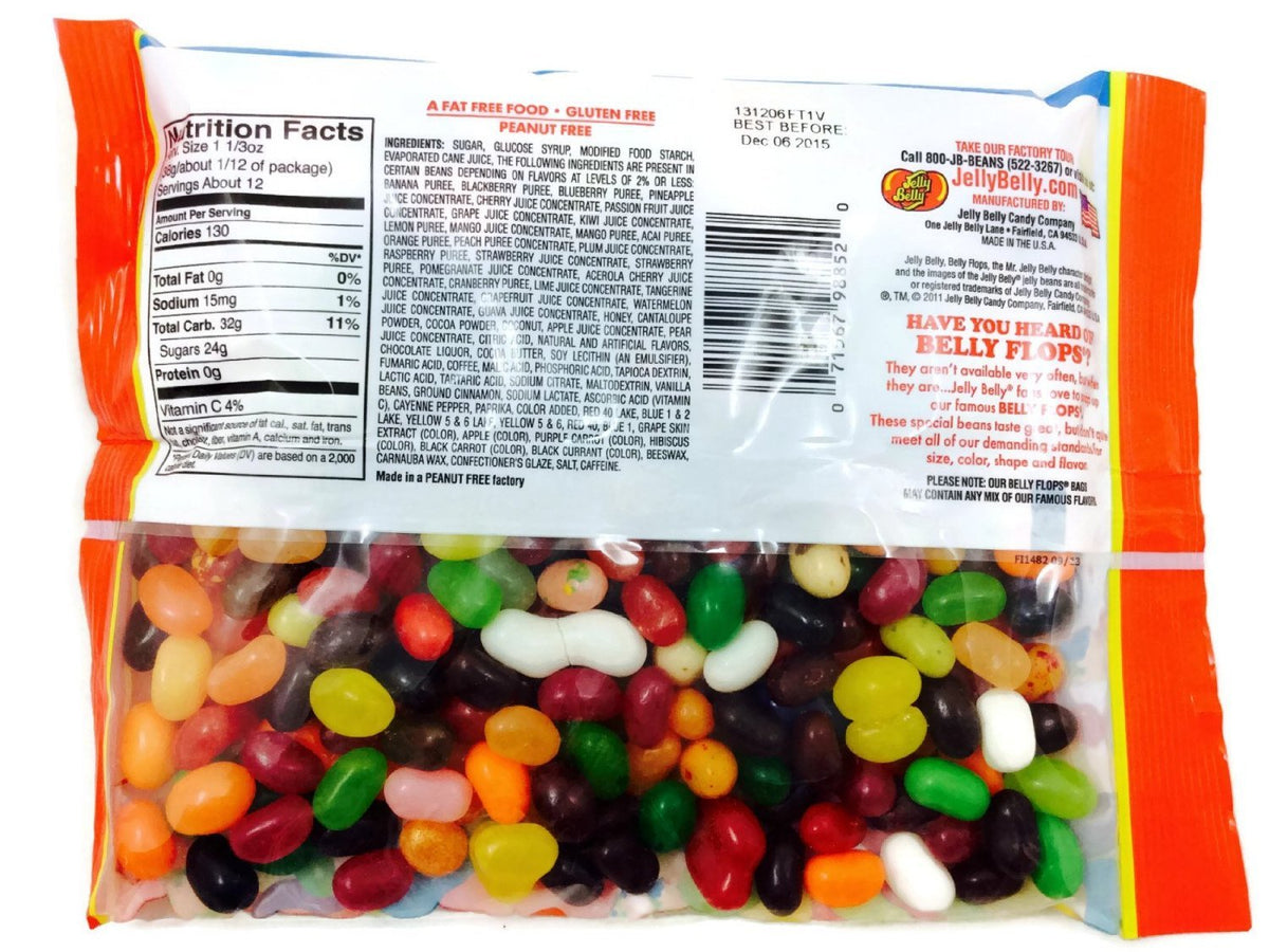 Jelly Belly Belly Flops assorted flavors close-up, great for shareable treats.