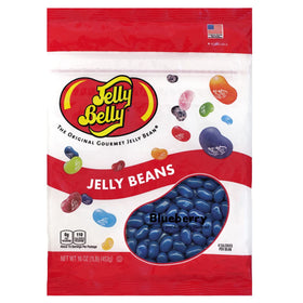 Jelly Belly Blueberry Jelly Beans front bag with resealable design for freshness