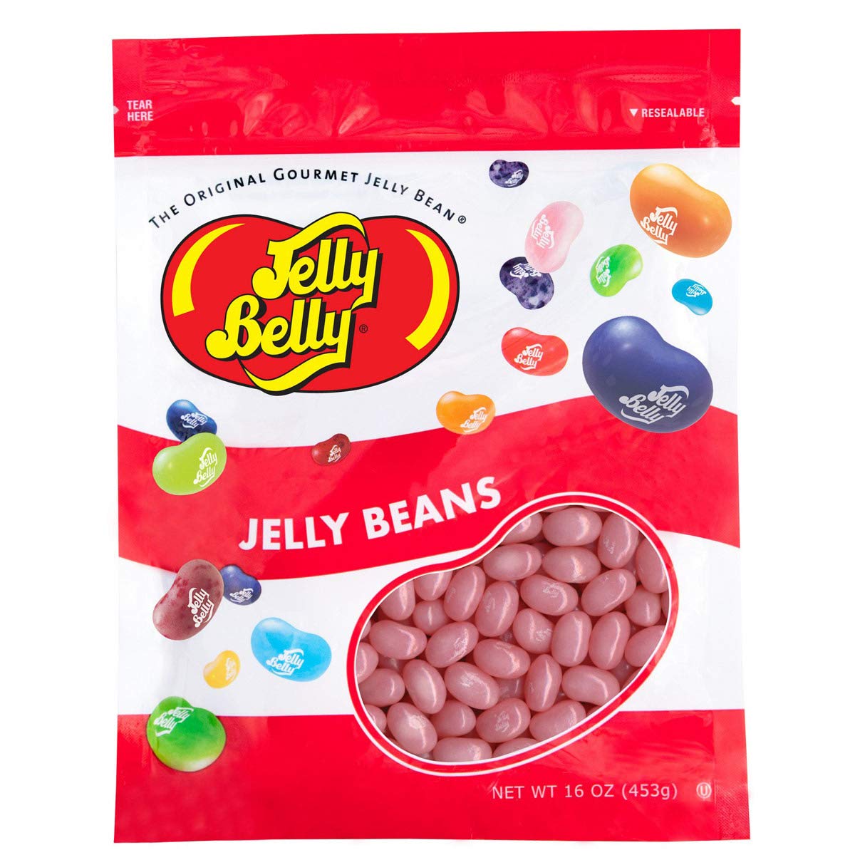 Jelly Belly bubble gum jelly beans in a 1lb bag for fresh flavor