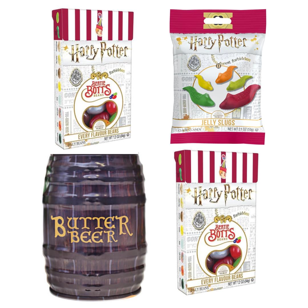 Jelly Belly Butterbeer Barrel Tin premium candies in a collectible tin.