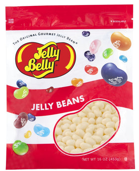 Jelly Belly Coconut Jelly Beans bag shows resealable packaging for freshness