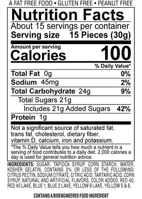 Jelly Belly crunchy seed coating adds texture and berry-like appearance.